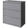 Lorell 36" Silver Lateral File - 3-Drawer3