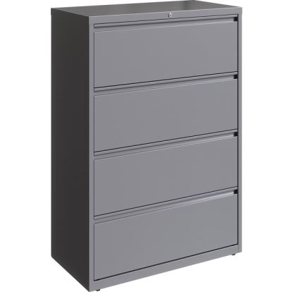 Lorell 36" Silver Lateral File - 4-Drawer1