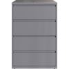 Lorell 36" Silver Lateral File - 4-Drawer2