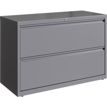 Lorell 42" Silver Lateral File - 2-Drawer1