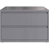 Lorell 42" Silver Lateral File - 2-Drawer2
