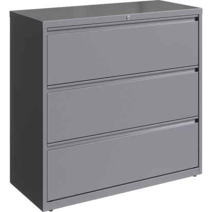 Lorell 42" Silver Lateral File - 3-Drawer1