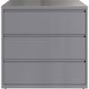 Lorell 42" Silver Lateral File - 3-Drawer2
