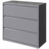 Lorell 42" Silver Lateral File - 3-Drawer3