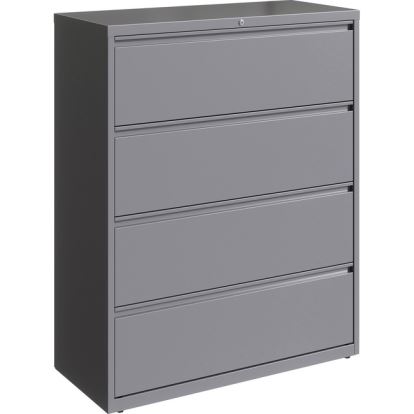 Lorell 42" Silver Lateral File - 4-Drawer1