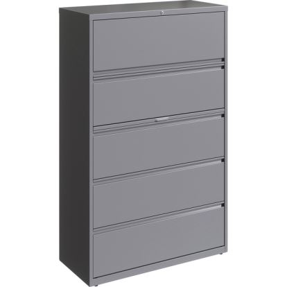 Lorell 42" Silver Lateral File - 2-Drawer1
