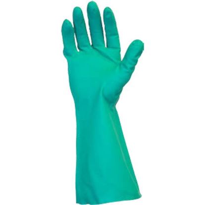 Safety Zone Green Flock Lined Nitrile Gloves1