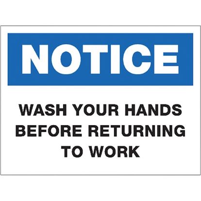 Lorell NOTICE Wash Hands Sign1