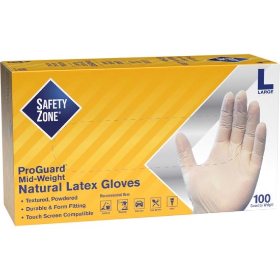 Safety Zone Powdered Natural Latex Gloves1