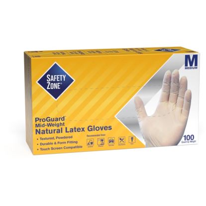 Safety Zone Powdered Natural Latex Gloves1