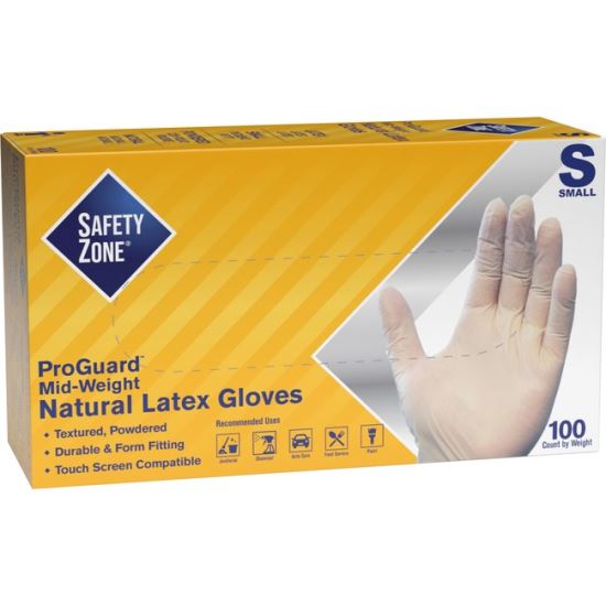 Safety Zone Powdered Natural Latex Gloves1