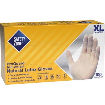 Safety Zone Powdered Natural Latex Gloves1