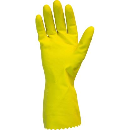 Safety Zone Yellow Flock Lined Latex Gloves1