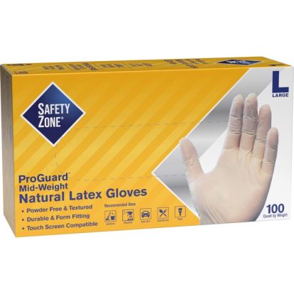 Safety Zone Powder Free Natural Latex Gloves1