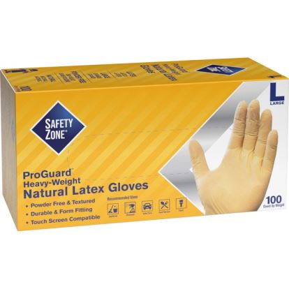 Safety Zone Powder Free Natural Latex Gloves1