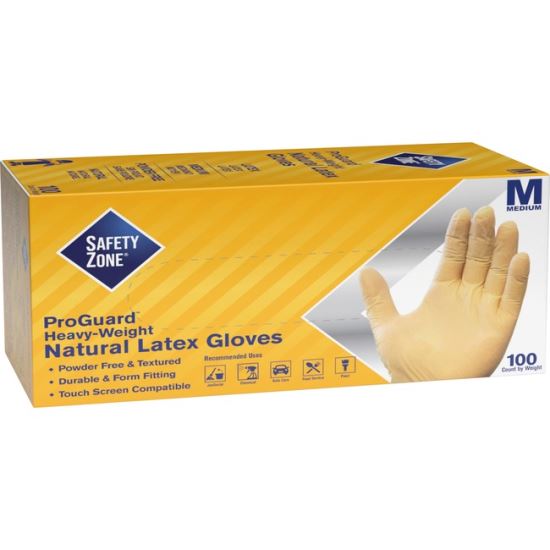 Safety Zone Powder Free Natural Latex Gloves1