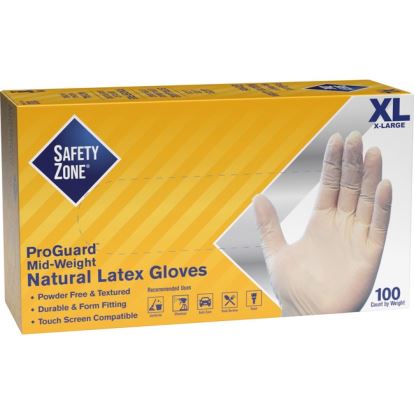 Safety Zone Powder Free Natural Latex Gloves1