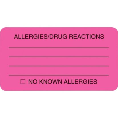 Tabbies ALLERY/DRUG REACTIONS Alert Labels1