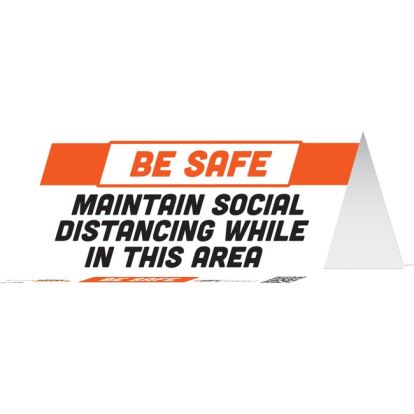 Tabbies SOCIAL DISTANCING AREA Message Table Tent1
