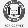 Tabbies BeSafe STAY 6 FEET APART Floor Decals6