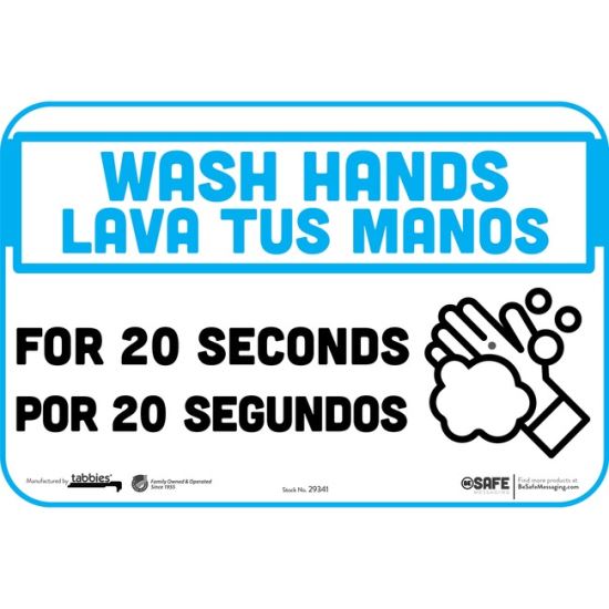 Tabbies WASH HANDS FOR 20 SECONDS Wall Decals1