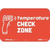 BeSafe Messaging Education Wall Signs, 9 x 6,  "Temperature Check Zone", 3/Pack1