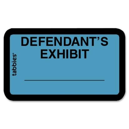 Tabbies Defendant's Exhibit Legal File Labels1