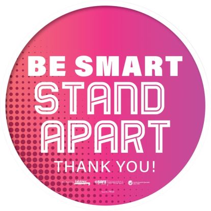 Tabbies BE SMART STAND APART THANK YOU Floor Decal1