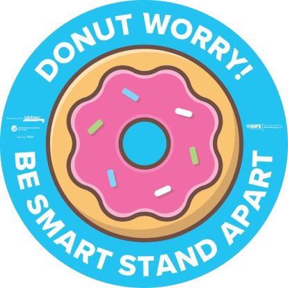 Tabbies DONUT WORRY! STAND APART Floor Decal1