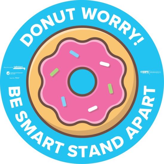 Tabbies DONUT WORRY! STAND APART Floor Decal1