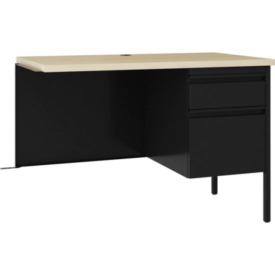 Lorell Fortress Steel Right-pedestal Return Desk1