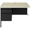 Lorell Fortress Steel Left-pedestal Return Desk2