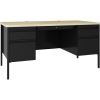 Lorell Fortress Double-pedestal Teacher's Desk1