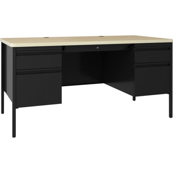 Lorell Fortress Double-pedestal Teacher's Desk1