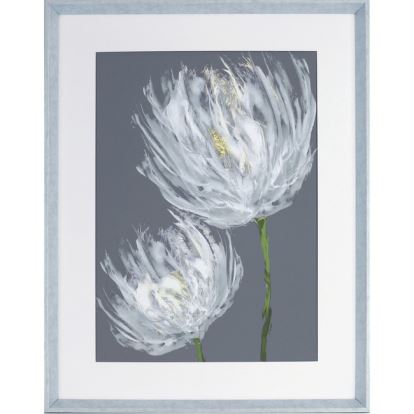 Lorell White Flower Design Framed Abstract Art1