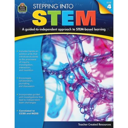 Teacher Created Resources Grade 4 Step Into STEM Workbook Printed Book Printed Book1
