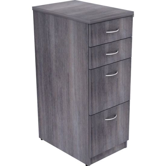 Lorell Relevance Series Charcoal Laminate Office Furniture Storage Cabinet - 4-Drawer1