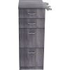 Lorell Relevance Series Charcoal Laminate Office Furniture Storage Cabinet - 4-Drawer2