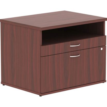 Lorell Relevance Series Mahogany Laminate Office Furniture Credenza - 2-Drawer1