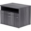 Lorell Relevance Series Charcoal Laminate Office Furniture Credenza - 2-Drawer3