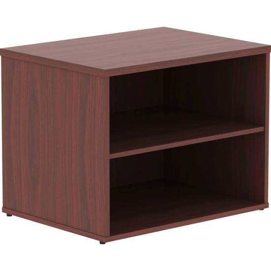 Lorell Relevance Series Mahogany Laminate Office Furniture Credenza1