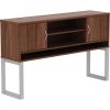 Lorell Walnut Laminate Freestanding Hutch1