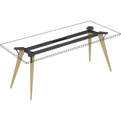 Lorell Relevance Series Natural Wood Desk Frame1