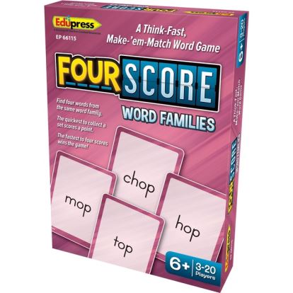 Teacher Created Resources Four Score Word Card Game1