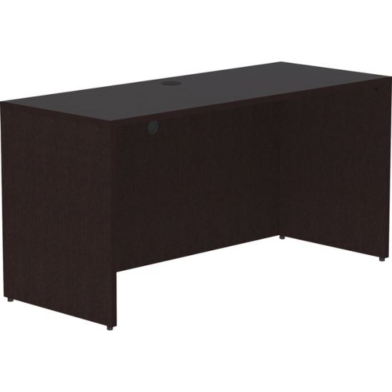 Lorell Essentials Espresso Laminate Credenza Shell1