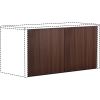 Lorell Essentials Espresso Wall Hutch Wood Door6