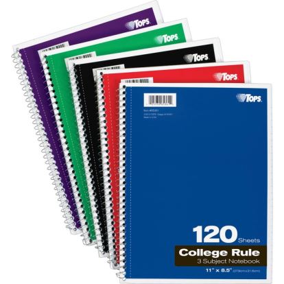TOPS 3 - subject College Ruled Notebook - Letter1