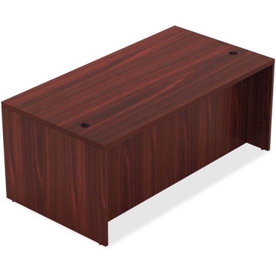 Lorell Chateau Series Mahogany Laminate Desking1