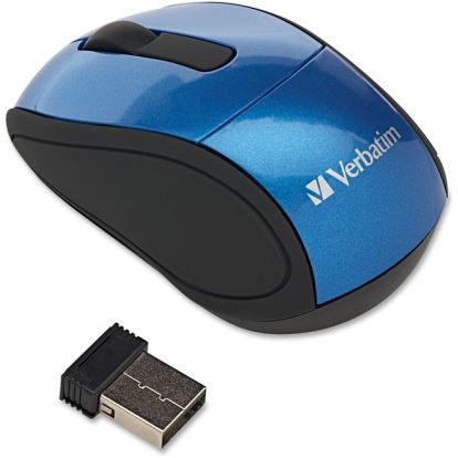 Verbatim Wireless Mini Travel Optical Mouse - Blue1