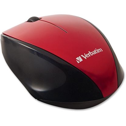 Verbatim Wireless Notebook Multi-Trac Blue LED Mouse - Red1
